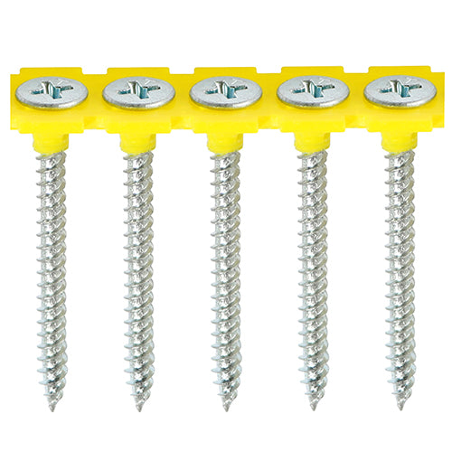 Fine Thread Zinc Collated Drywall Screws PH Bugle Head 1000 Pack