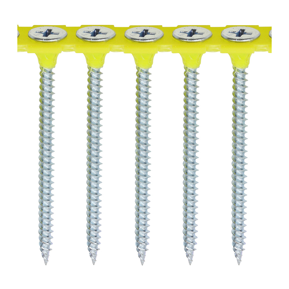 Fine Thread Zinc Collated Drywall Screws PH Bugle Head 1000 Pack