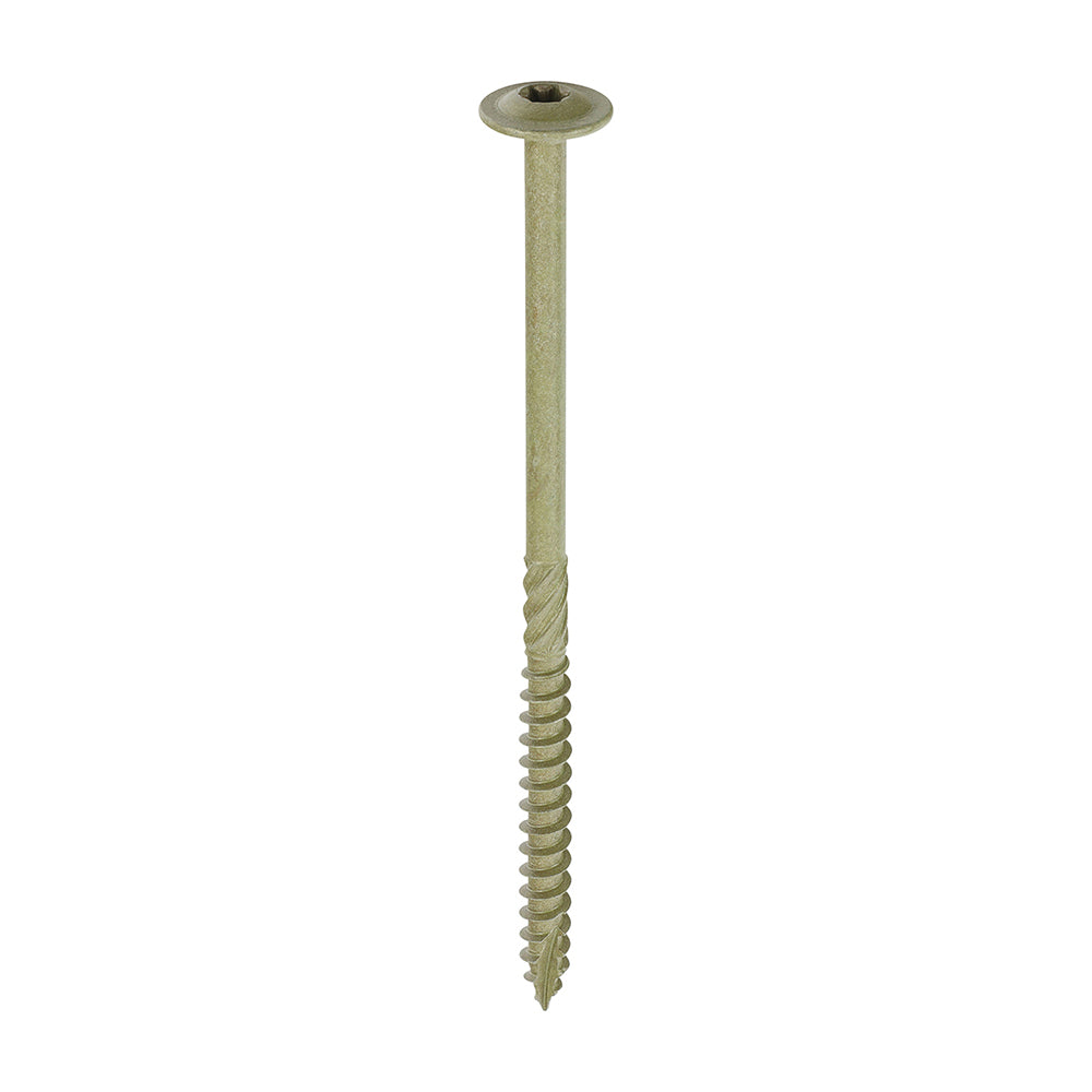 Timber Frame Construction & Landscaping Screws Wafer Head Green 6.7 x 125mm 50 Pack