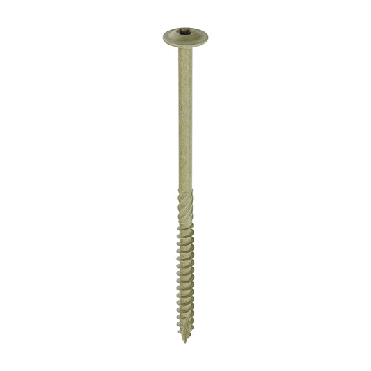 Timber Frame Construction & Landscaping Screws Wafer Head Green 6.7 x 125mm 50 Pack