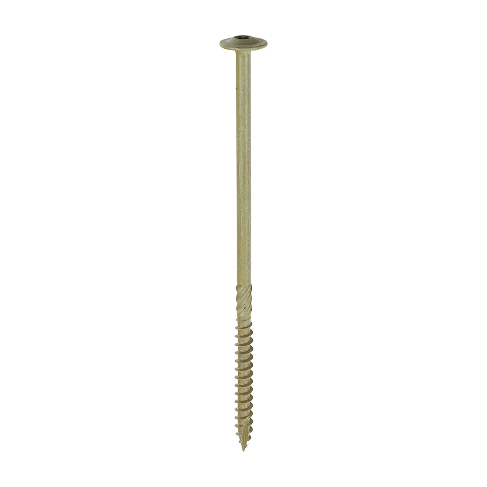 Timber Frame Construction & Landscaping Screws - Wafer Head Green