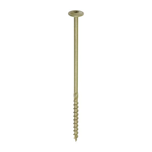 Timber Frame Construction & Landscaping Screws Wafer Head Green 8.0 x 200mm 50 Pack