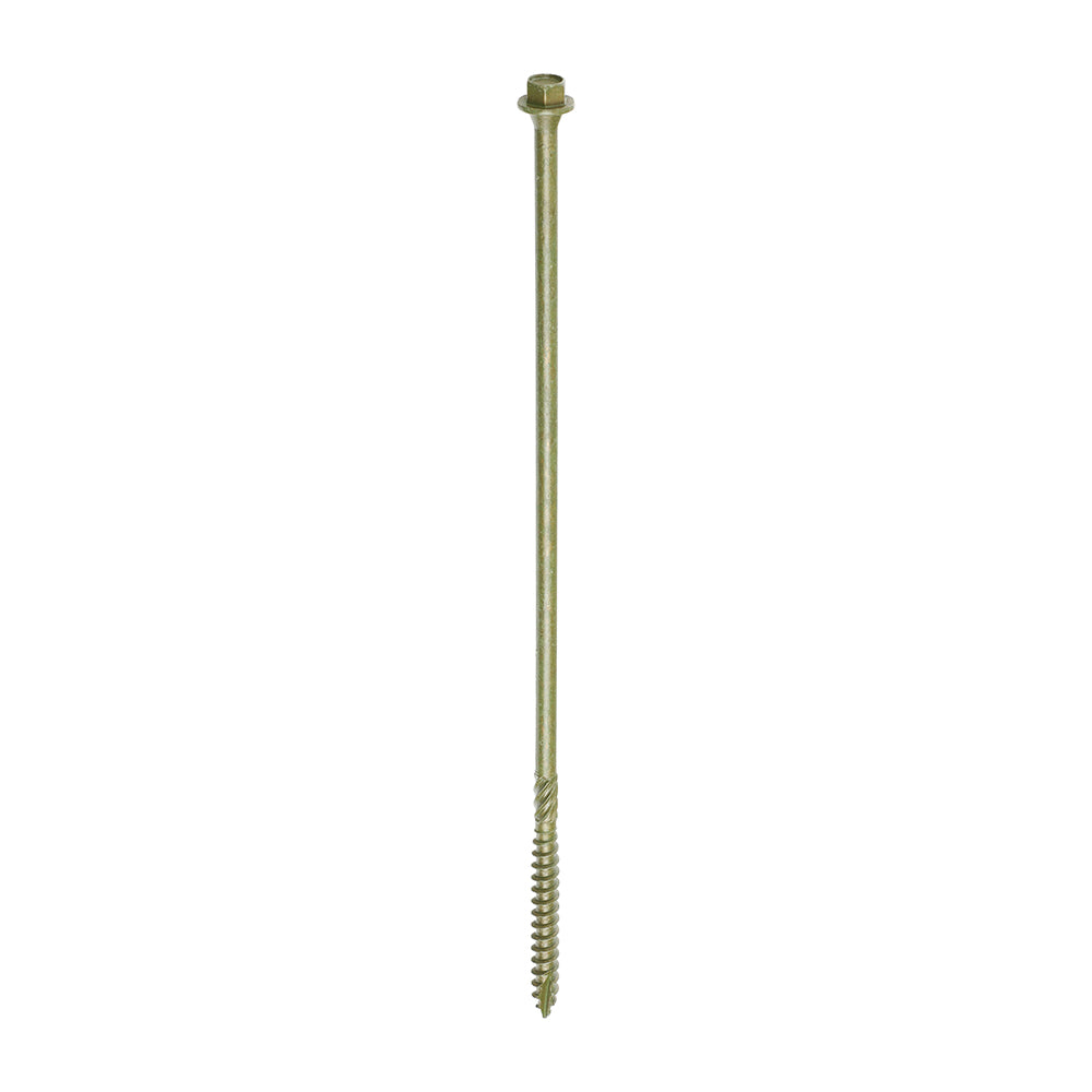 Timber Frame Construction & Landscaping Screws - Hex Head Green