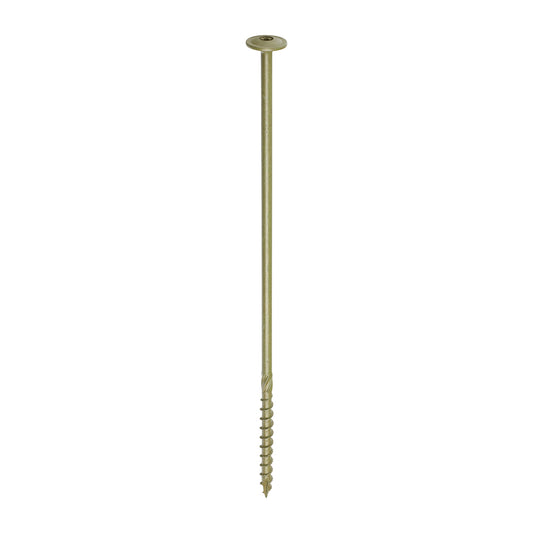 Timber Frame Construction & Landscaping Screws Wafer Head Green 8.0 x 275mm 25 Pack