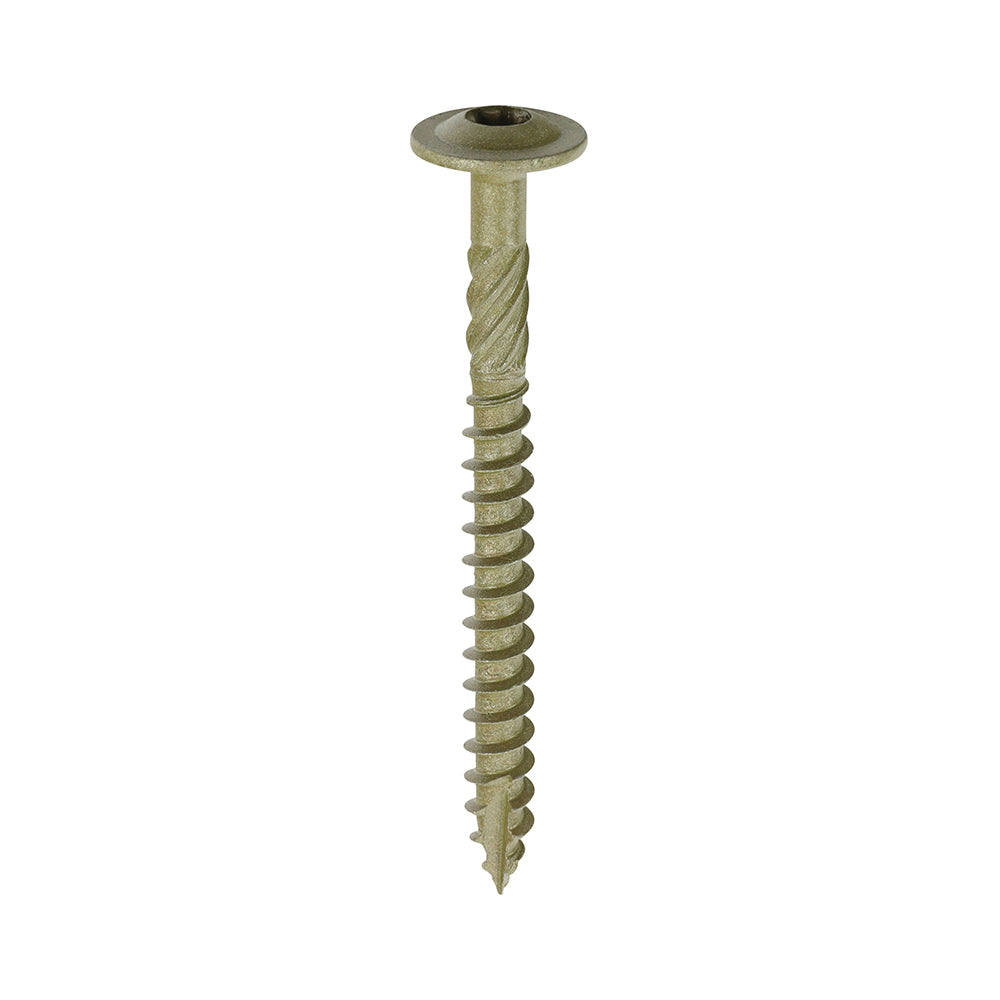 Timber Frame Construction & Landscaping Screws Wafer Head Green 6.7 x 75mm 50 Pack