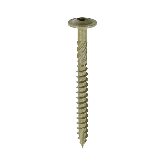 Timber Frame Construction & Landscaping Screws Wafer Head Green 6.7 x 75mm 50 Pack