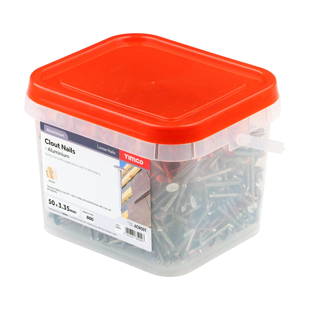 Clout Nails - Aluminium 3.35mm x 50mm 1kg