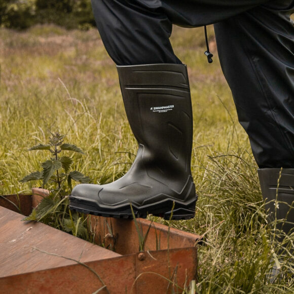 Swampmaster Pro Defender+ S5S Safety Wellingtons Green
