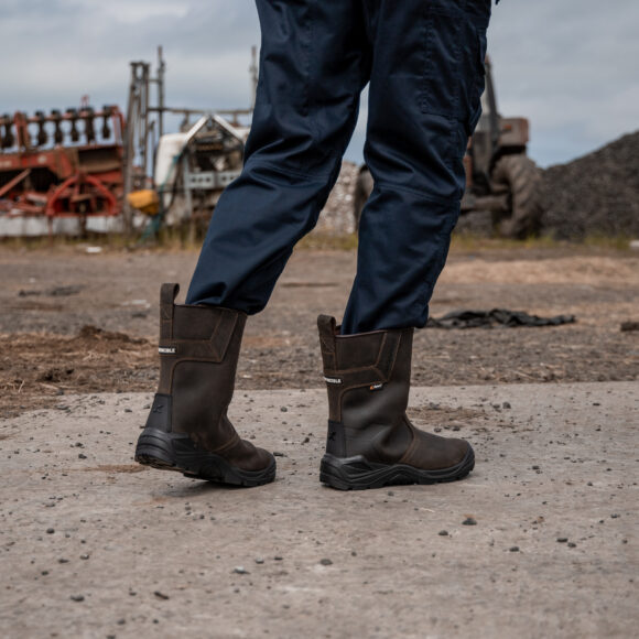Xpert Invincible S3 Safety Waterproof Rigger Boots Brown