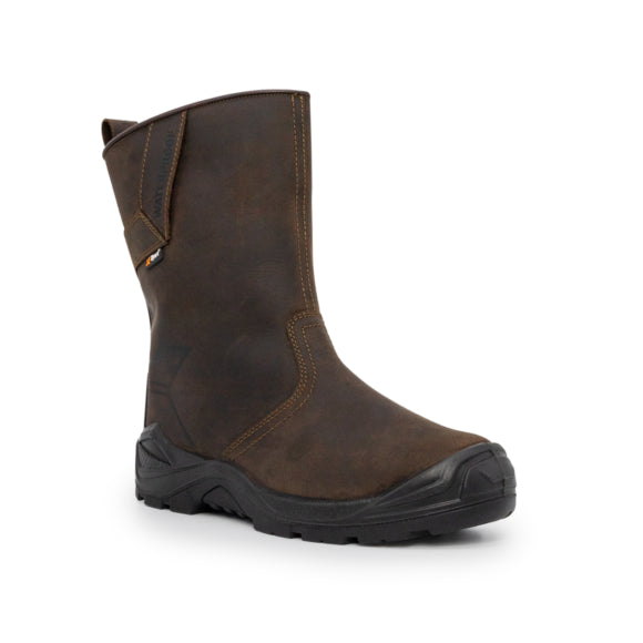 Xpert Invincible S3 Safety Waterproof Rigger Boots Brown