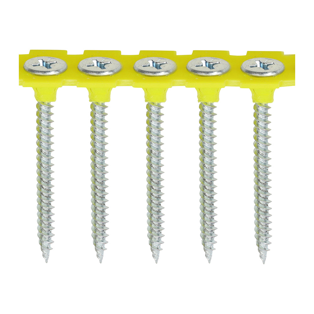 Fine Thread Zinc Collated Drywall Screws - PH - Bugle