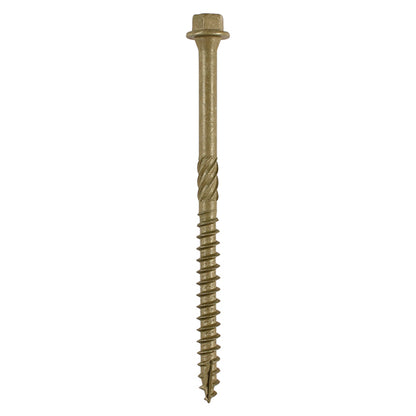 Hex Head Construction & Landscaping Screws Green 6.7 x 100mm 50 Pack