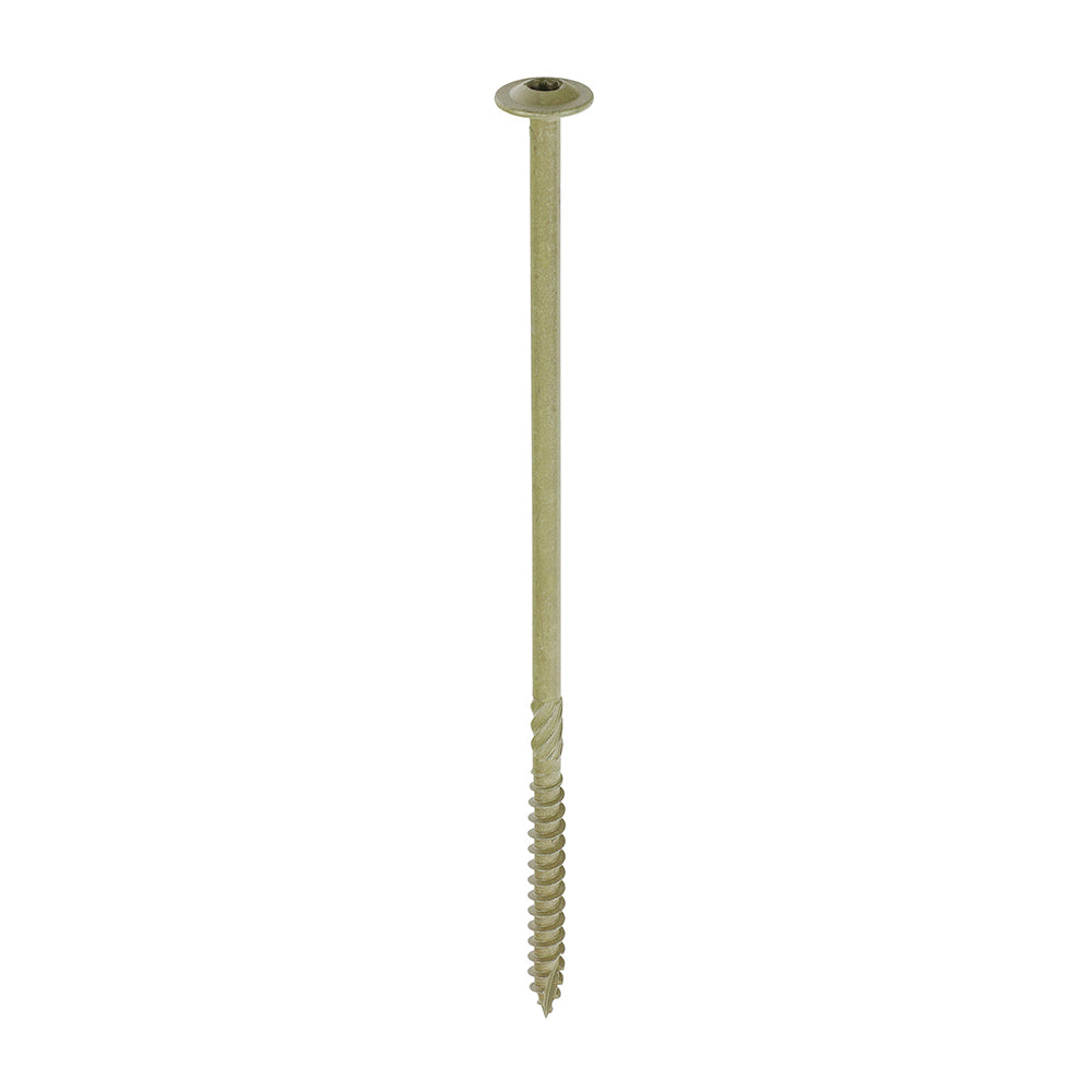 Timber Frame Construction & Landscaping Screws - Wafer Head Green