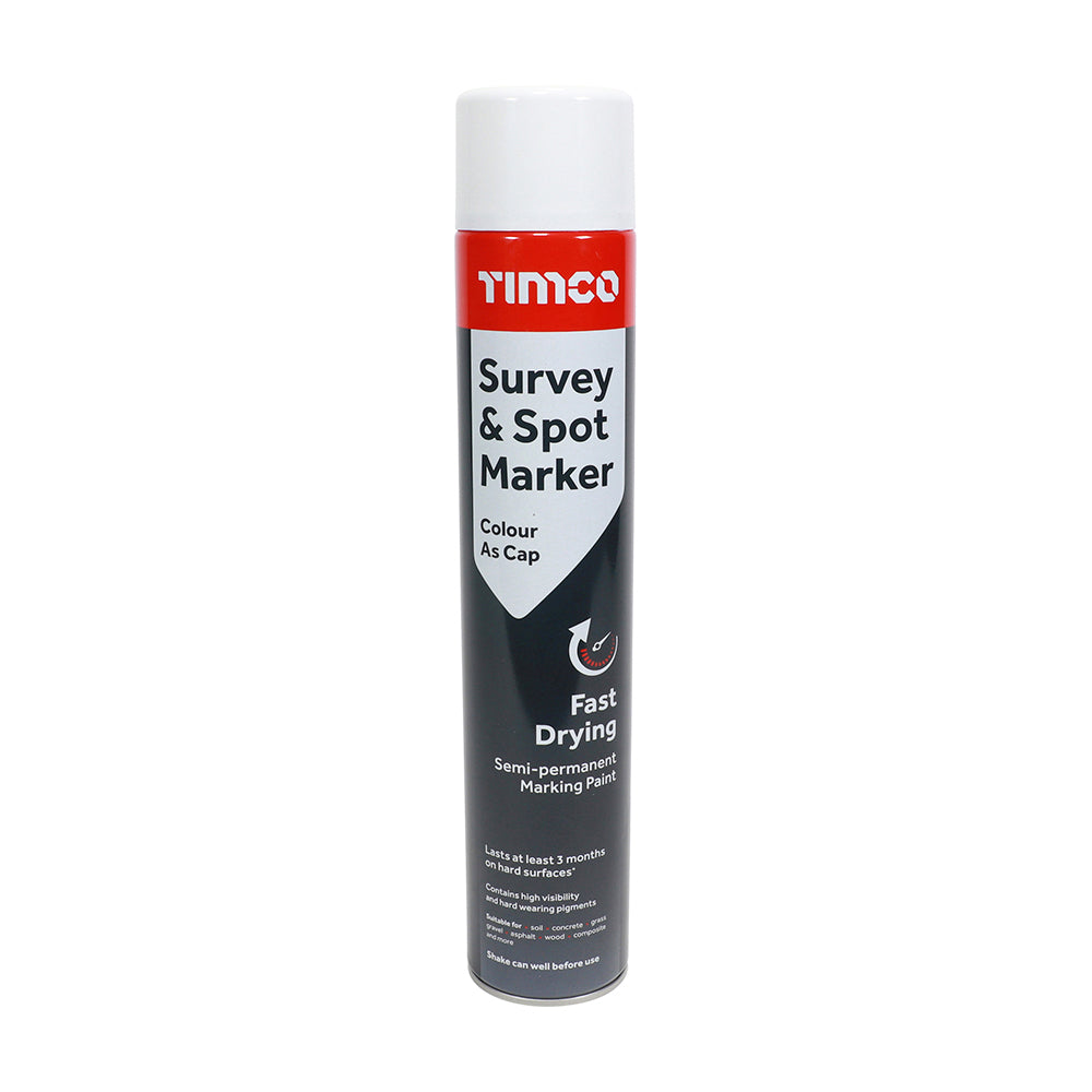 Survey & Spot Marker White - 750ml