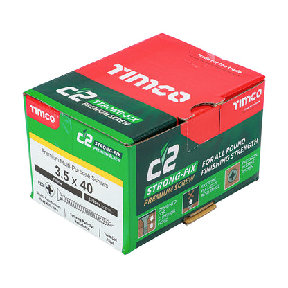 C2 Strong-Fix Multi-Purpose Screw Yellow 3.5 x 40mm 200 Pack