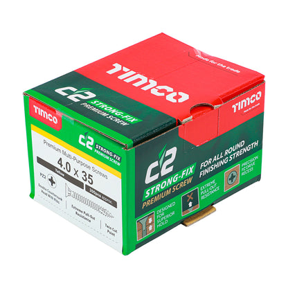 C2 Strong-Fix Multi-Purpose Screw Yellow 4.0 x 35mm 200 Pack