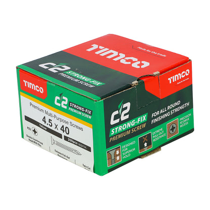 C2 Strong-Fix Multi-Purpose Screw Yellow 4.5 x 40mm 200 Pack