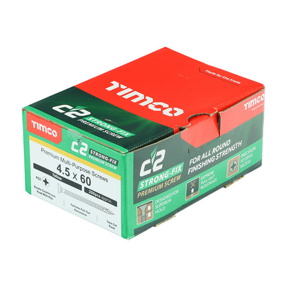 C2 Strong-Fix Multi-Purpose Screw Yellow 4.5 x 60mm 200 Pack