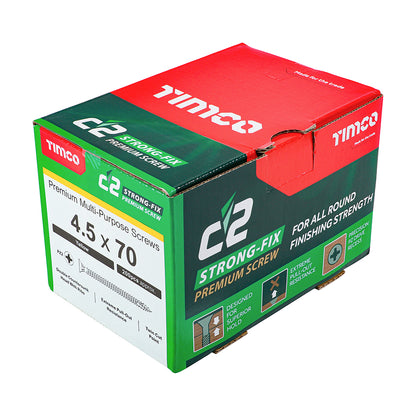 C2 Strong-Fix Multi-Purpose Screw Yellow 4.5 x 70mm 200 Pack