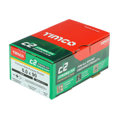 C2 Strong-Fix Multi-Purpose Screw Yellow 6.0 x 90mm 100 Pack