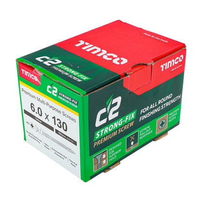 C2 Strong-Fix Multi-Purpose Screw Yellow 6.0 x 130mm 100 Pack
