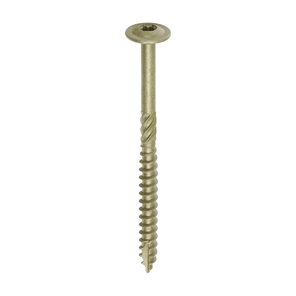 Timber Frame Construction & Landscaping Screws - Wafer Head Green