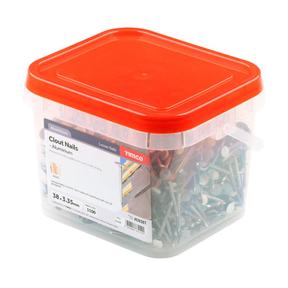 Clout Nails - Aluminium 3.35mm  x 38mm 1kg