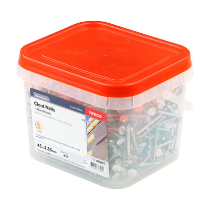 Clout Nails - Aluminium 3.35mm  x 45mm 1kg