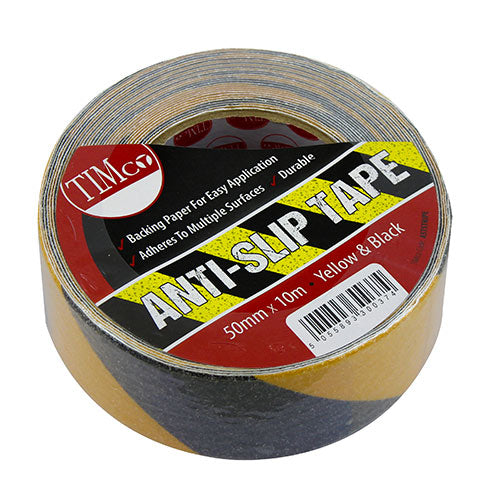 Anti-Slip Tape Black & Yellow - 10m x 50mm