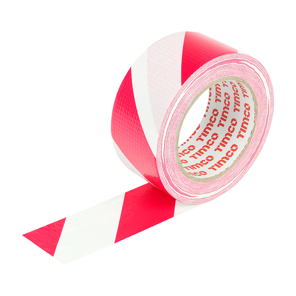Hazard Cloth Tape - Red/Wht - 33m x 50mm