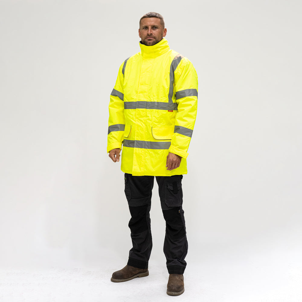 Hi-Vis Parka Jacket Yellow - Small