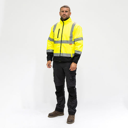 Hi-Vis Softshell Jacket Yellow - Small