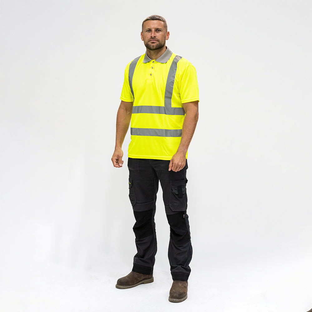 Hi-Vis Polo S/SLEEVE Yellow - Small