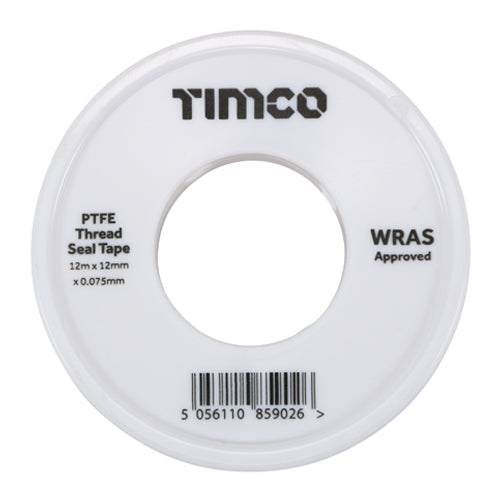 PTFE Thread Seal Tape - 12m x 12mm - Pack of 500
