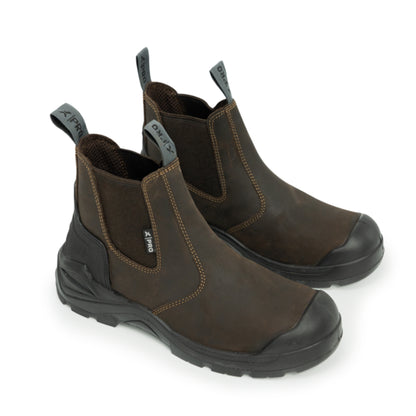 Xpert Pro Hutton S3L Safety Dealer Boot Brown + FREE BEANIE & SOCKS